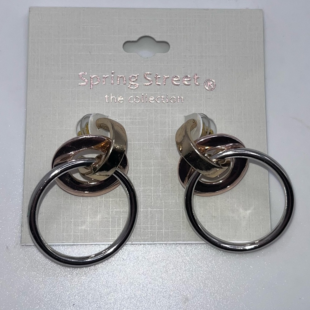 Spring Street the collection Tri‎ Color Post Earrings New